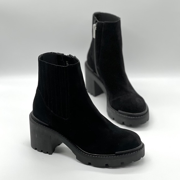 Aquatalia Women's Waterproof Mushrrom Suede Platform Booties Ankle Boots 12